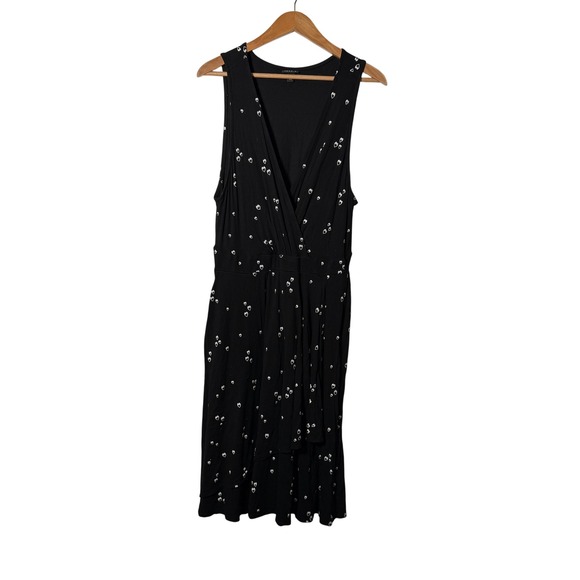 torrid Dresses & Skirts - Torrid Black Heart Print Sleeveless Surplice Midi Dress Plus Size 1 1X